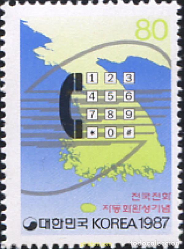 Sellos: 288961 MNH COREA DEL SUR 1987 FINALIZACI&Oacute;N DE LA RED TELEF&Oacute;NICA AUTOM&Aacute;TICA - Foto 1