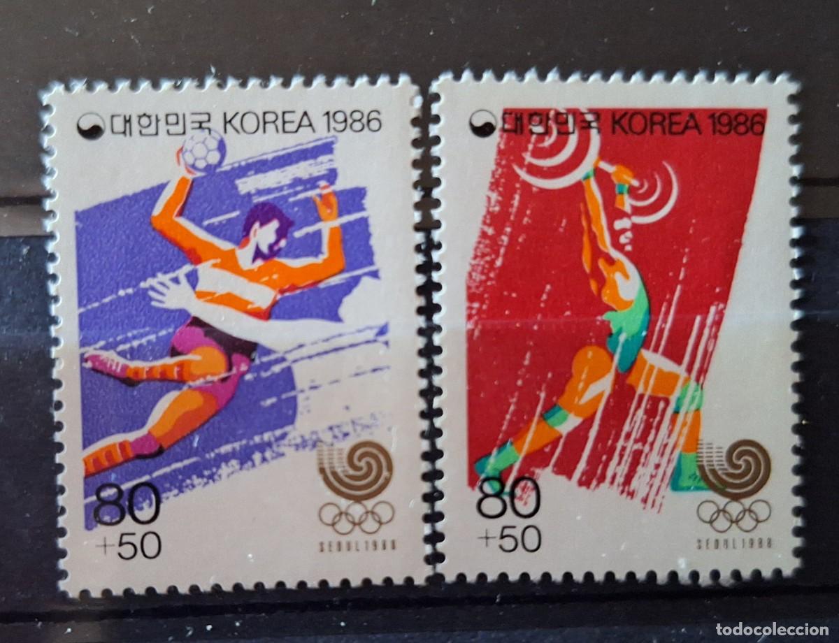Sellos: COREA DEL SUR, 1986,CAT.YT.1330/1331. - Foto 1