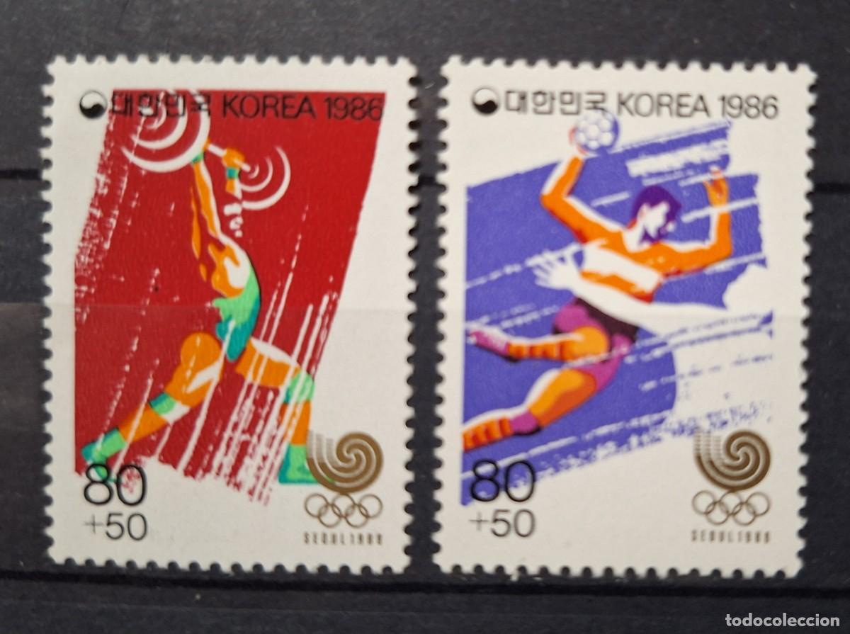 Sellos: COREA DEL SUR, 1986, CAT.YT 1330/1331. - Foto 1