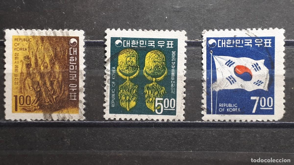 Sellos: COREA DEL SUR. A&Ntilde;O 1968. &deg;. YVERT 489/91 - Foto 1