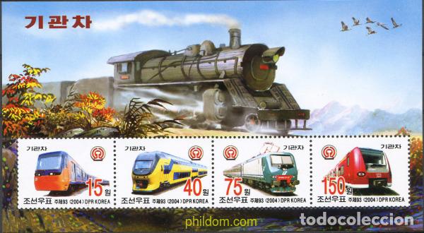 Sellos: 172013 MNH COREA DEL NORTE 2004 TRENES - Foto 1
