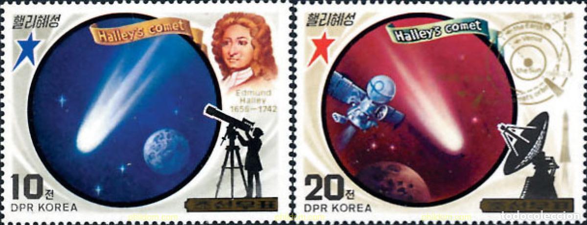 Sellos: 185058 MNH COREA DEL NORTE 1985 COMETA HALLEY - Foto 1