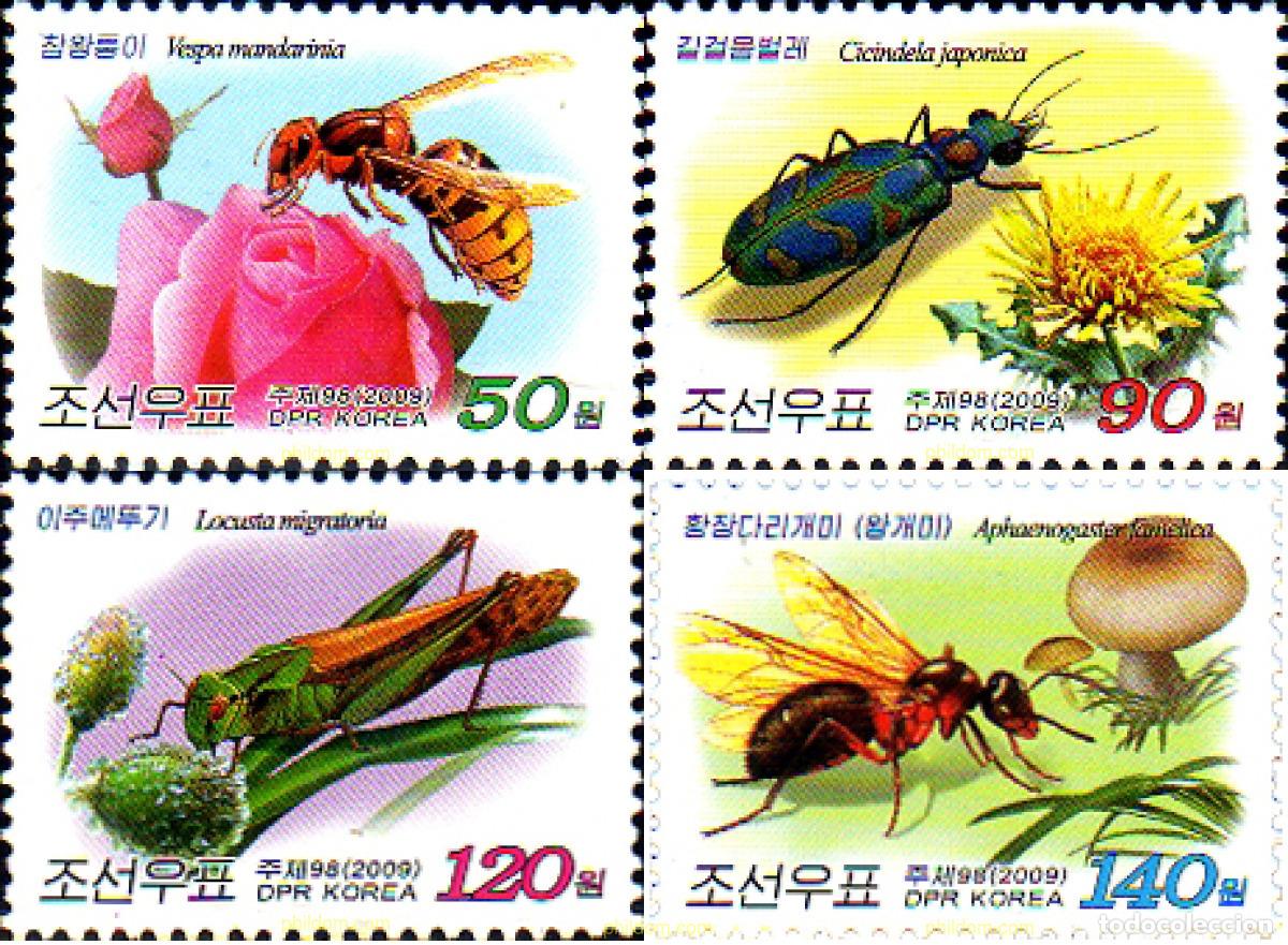 Sellos: 234918 MNH COREA DEL NORTE 2009 INSECTOS - Foto 1
