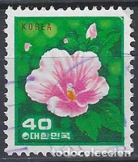 Sellos: COREA DEL SUR 1981-90 - FLORES, HIBISCO - USADO - Foto 1