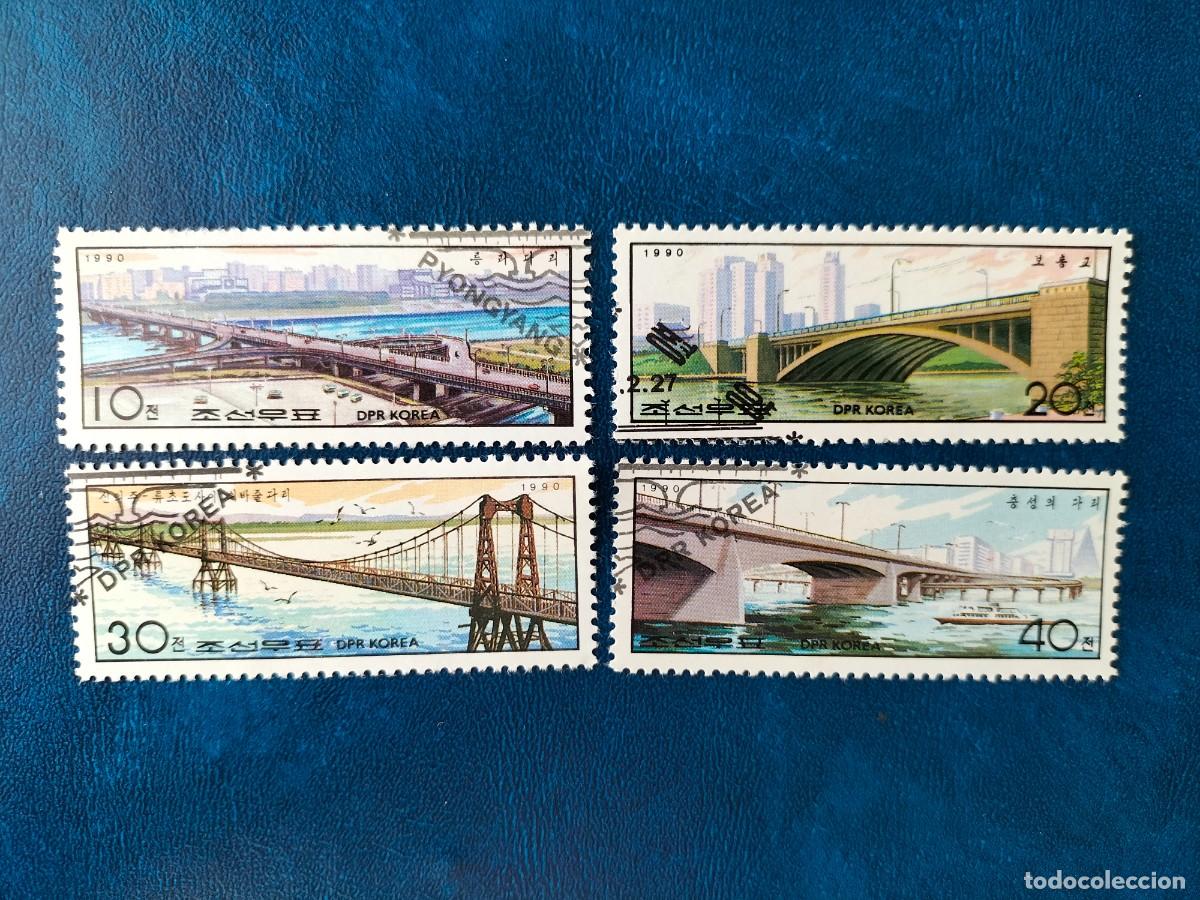 Sellos: COREA DEL NORTE - SELLOS ARQUITECTURA PUENTES - Foto 1