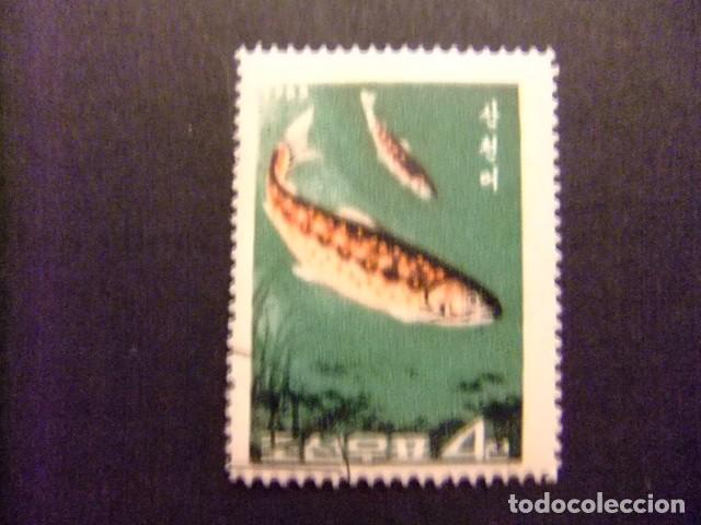 Sellos: 57 COREA del NORTE 1965 / FAUNA MARINA PECES - SALVELINUS MALMACURILUS / YVERT 602 FU