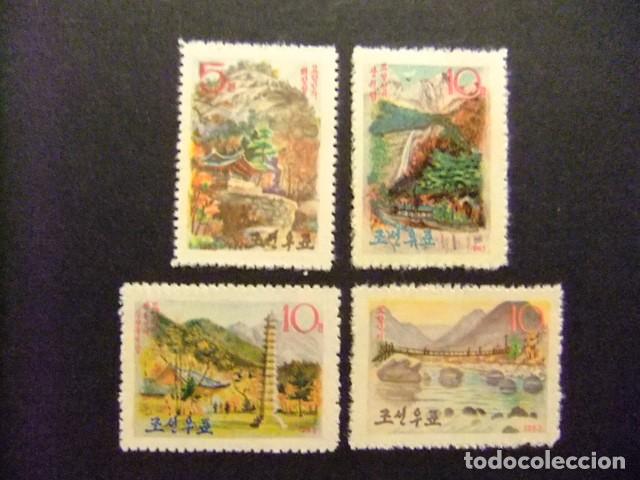 Sellos: 57 COREA del NORTE 1963 / FLORA MONTES / YVERT 481 / 484 MNH