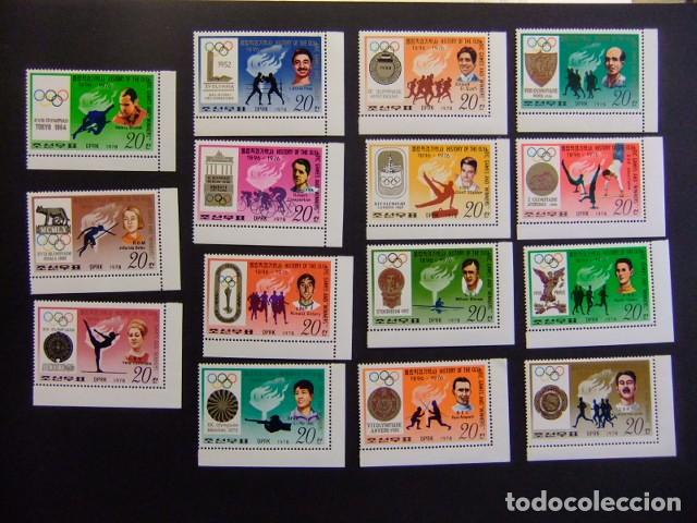 Sellos: 57 COREA del NORTE 1978 / GANADORES de OLYMPIADAS / YVERT 1501A / 1501Q MNH