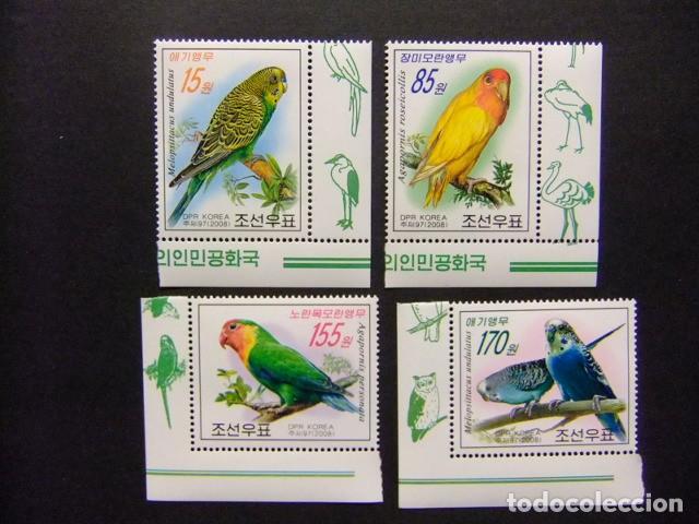 Sellos: 57 COREA del NORTE 2008 / FAUNA FAUNE P&Aacute;JAROS OISEAUX / YVERT 3682 / 3684 MNH