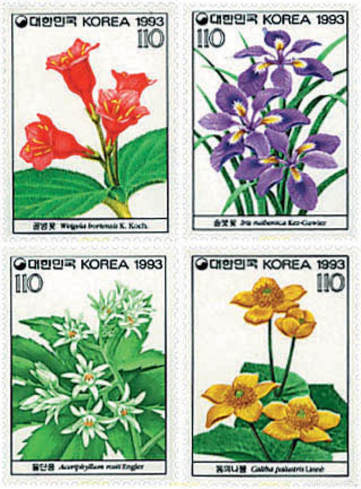Sellos: 83305 MNH COREA DEL SUR 1993 FLORES SILVESTRES