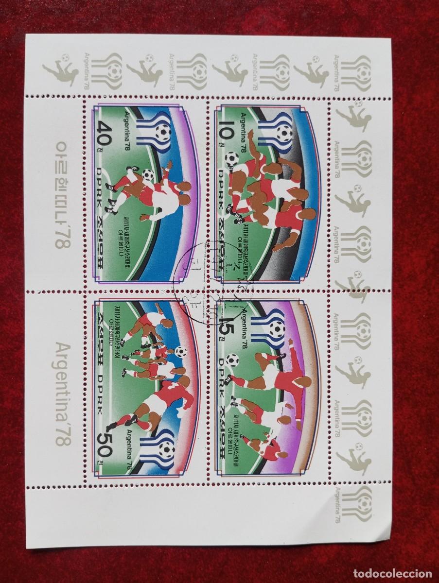 Sellos: COREA DEL NORTE, 1977, COPA MUNDIAL DE F&Uacute;TBOL,ARGENTINA, YT 1431