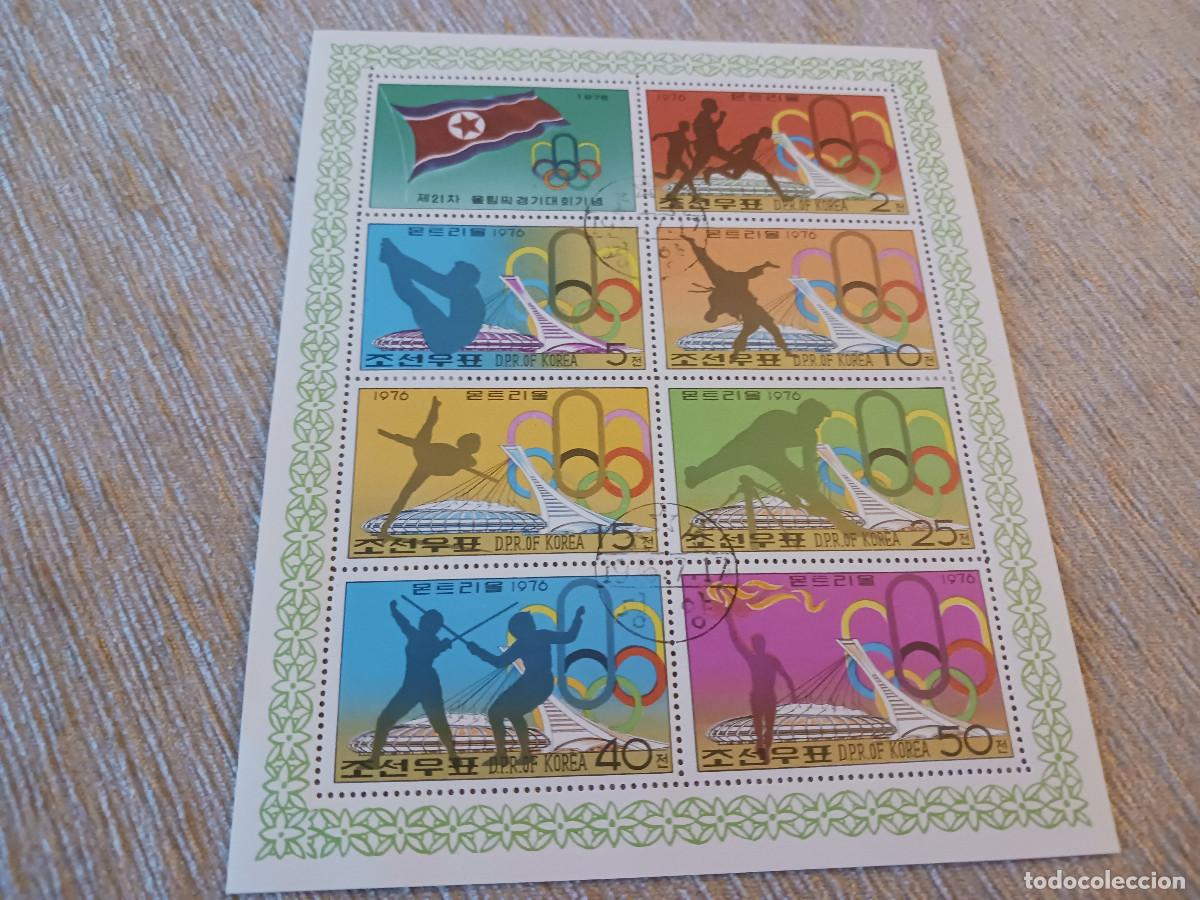 Sellos: COREA DEL NORTE, 1976, OLIMPIADAS MONTREAL - Foto 1