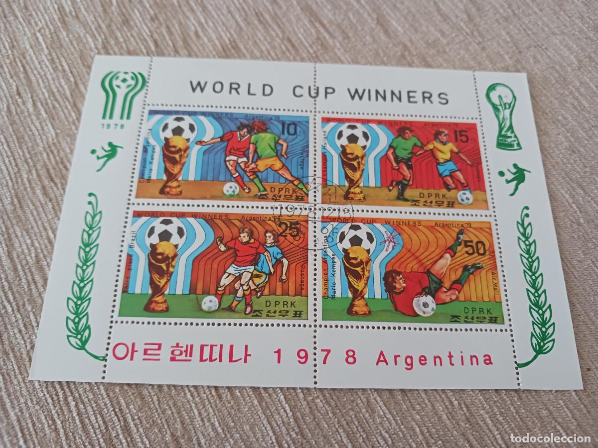 Sellos: SELLOS EN HOJITA, COREA DEL NORTE, CAMPEONATO DE FUTBOL ARGENTINA 78