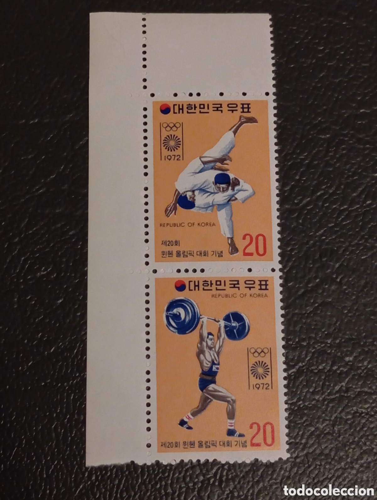 Sellos: Corea del Sur 1972 - Juegos Ol&iacute;mpicos M&uacute;nich - Michel 845/848 - MNH