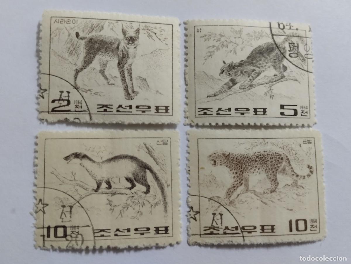 Sellos: SELLOS COREA DEL NORTE, A&Ntilde;O 1964, SERIE COMPLETA, ANIMALES, USADOS YVERT545/58