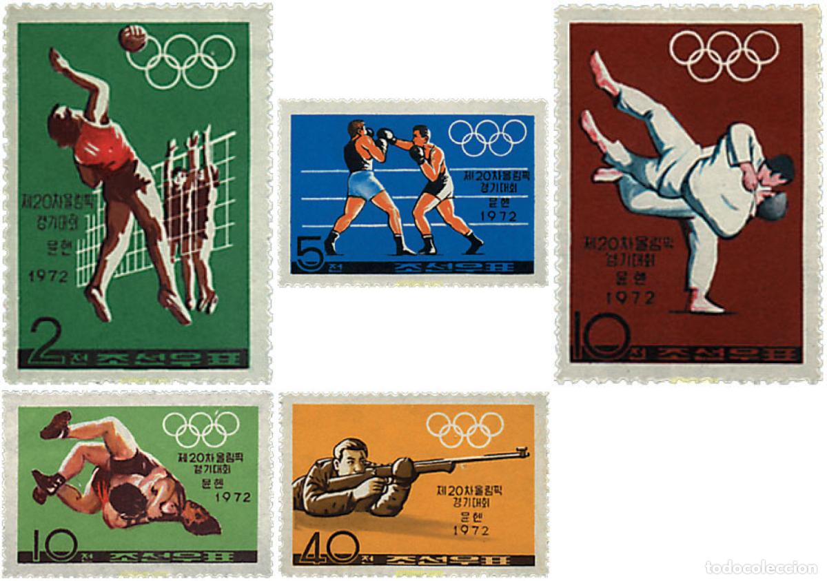 Sellos: 39331 MNH COREA DEL NORTE 1972 20 JUEGOS OLIMPICOS VERANO MUNICH 1972