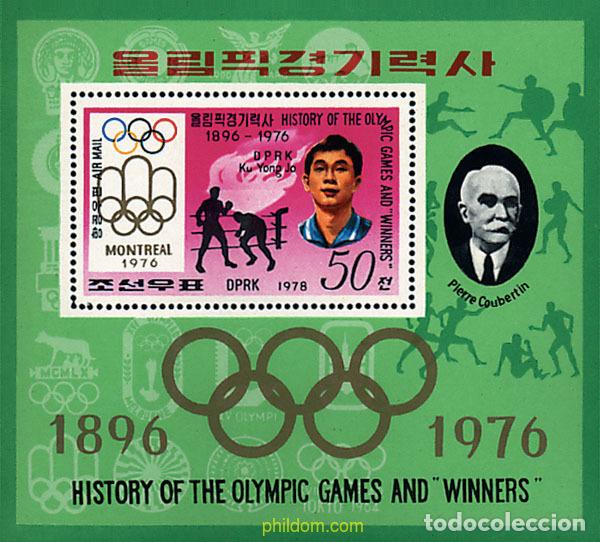 Briefmarken: 68302 MNH COREA DEL NORTE 1978 HISTORIA DE LOS JUEGOS OLIMPICOS