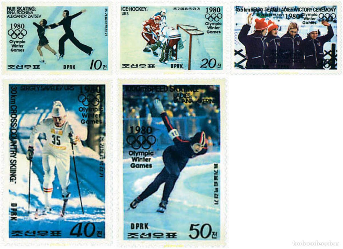 Briefmarken: 623630 MNH COREA DEL NORTE 1979 13 JUEGOS OLIMPICOS INVIERNO LAKE PLACID 1980