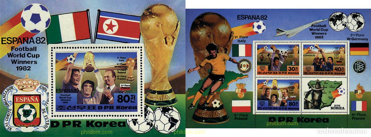 Timbres: 49473 MNH COREA DEL NORTE 1982 COPA DEL MUNDO DE FUTBOL. ESPA&Ntilde;A-82