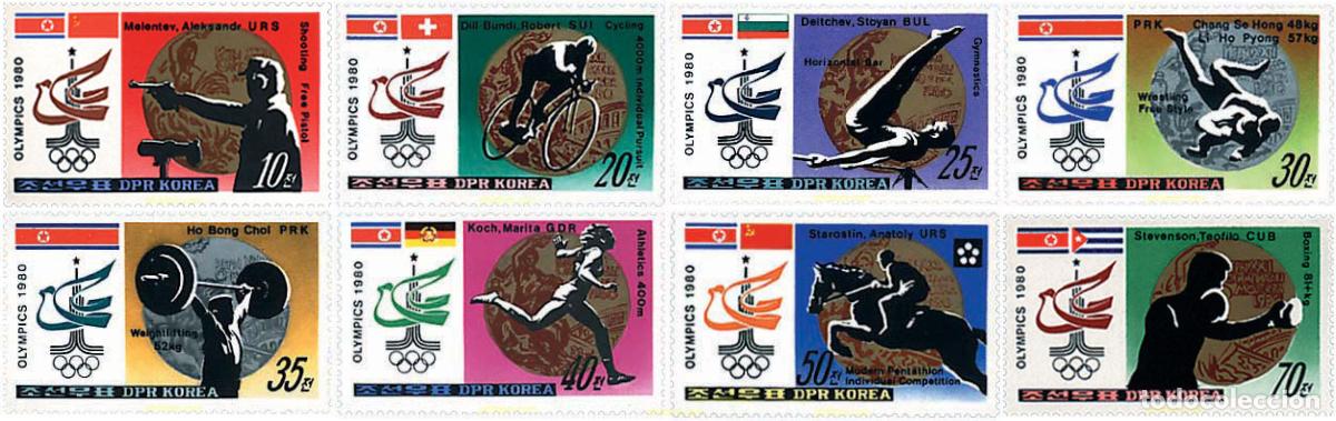 Timbres: 69760 MNH COREA DEL NORTE 1980 22 JUEGOS OLIMPICOS VERANO MOSCU 1980