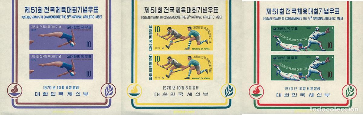 Sellos: 281125 HINGED COREA DEL SUR 1970 51 ENCUENTRO DEPORTIVO NACIONAL.