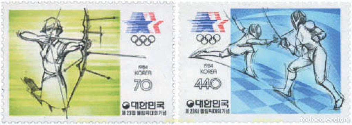 Sellos: 27320 MNH COREA DEL SUR 1984 23 JUEGOS OLIMPICOS VERANO LOS ANGELES 1984