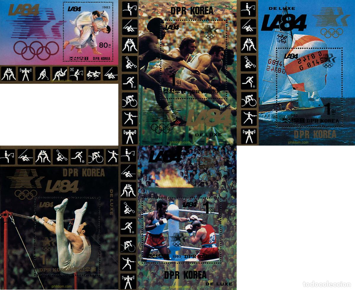 Sellos: 231740 MNH COREA DEL NORTE 1983 23 JUEGOS OLIMPICOS VERANO LOS ANGELES 1984