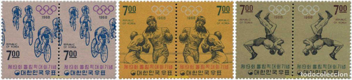 Sellos: 6124 MNH COREA DEL SUR 1968 19 JUEGOS OLIMPICOS VERANO MEXICO 1968