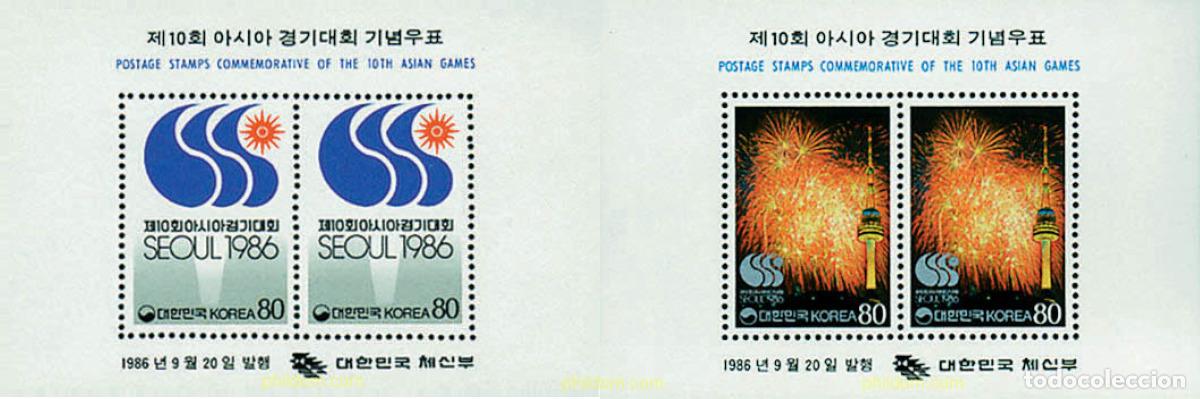 Sellos: 48487 MNH COREA DEL SUR 1986 10 JUEGOS ASIATICOS