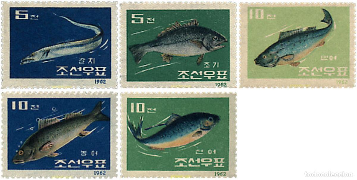 Sellos: 28376 MNH COREA DEL NORTE 1962 PECES