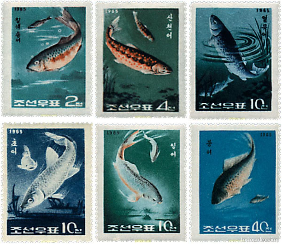 Sellos: 28377 MNH COREA DEL NORTE 1965 PECES