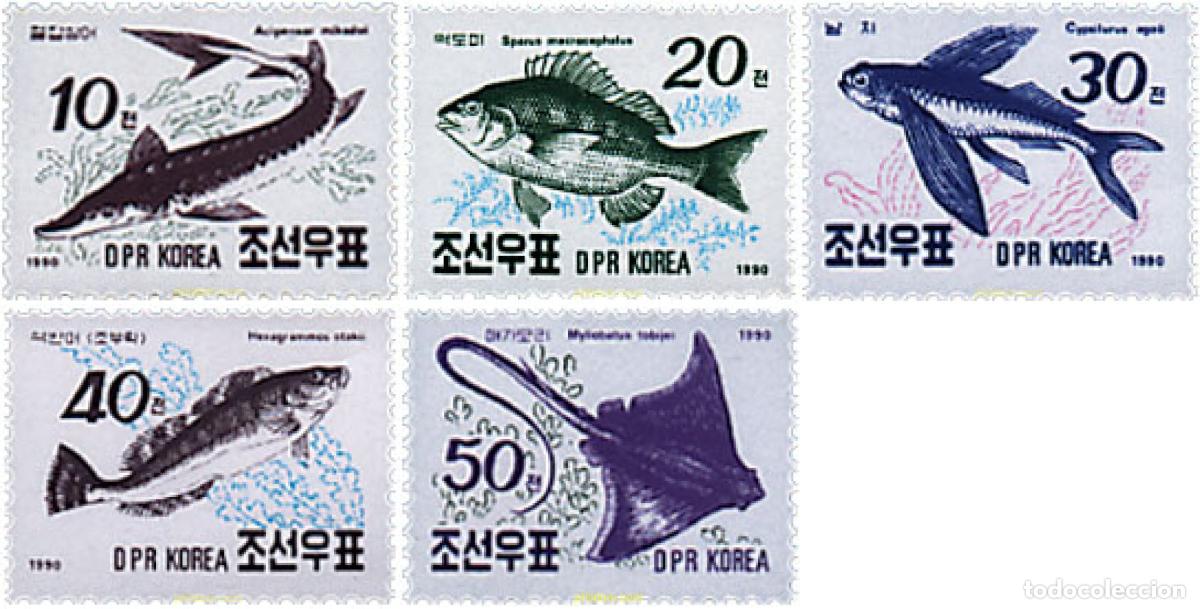 Sellos: 42120 MNH COREA DEL NORTE 1990 PECES