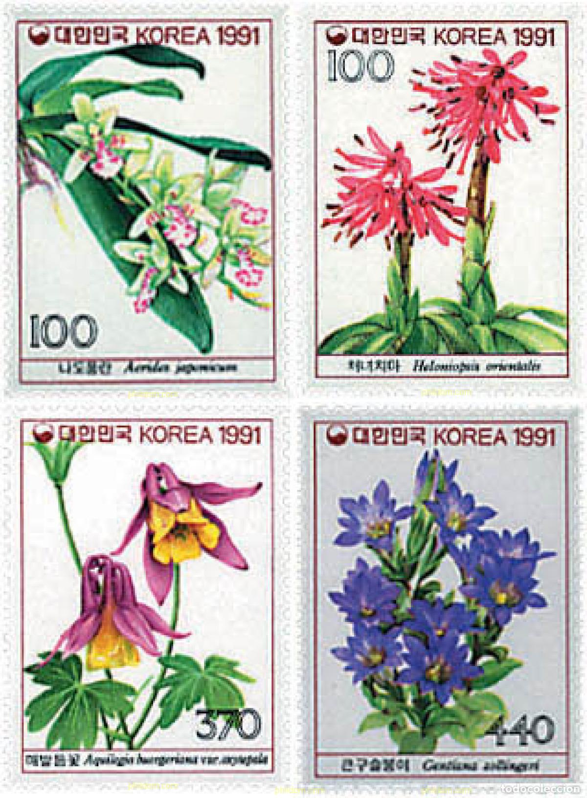 Sellos: 83294 MNH COREA DEL SUR 1991 FLORES SILVESTRES