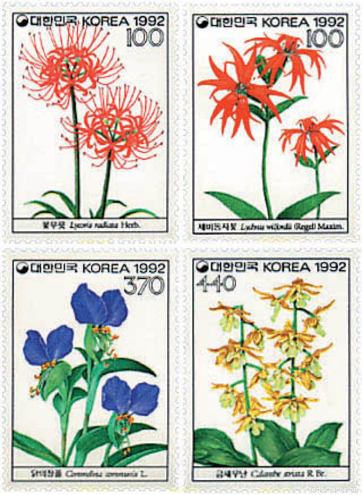 Sellos: 83303 MNH COREA DEL SUR 1992 FLORES SILVESTRES