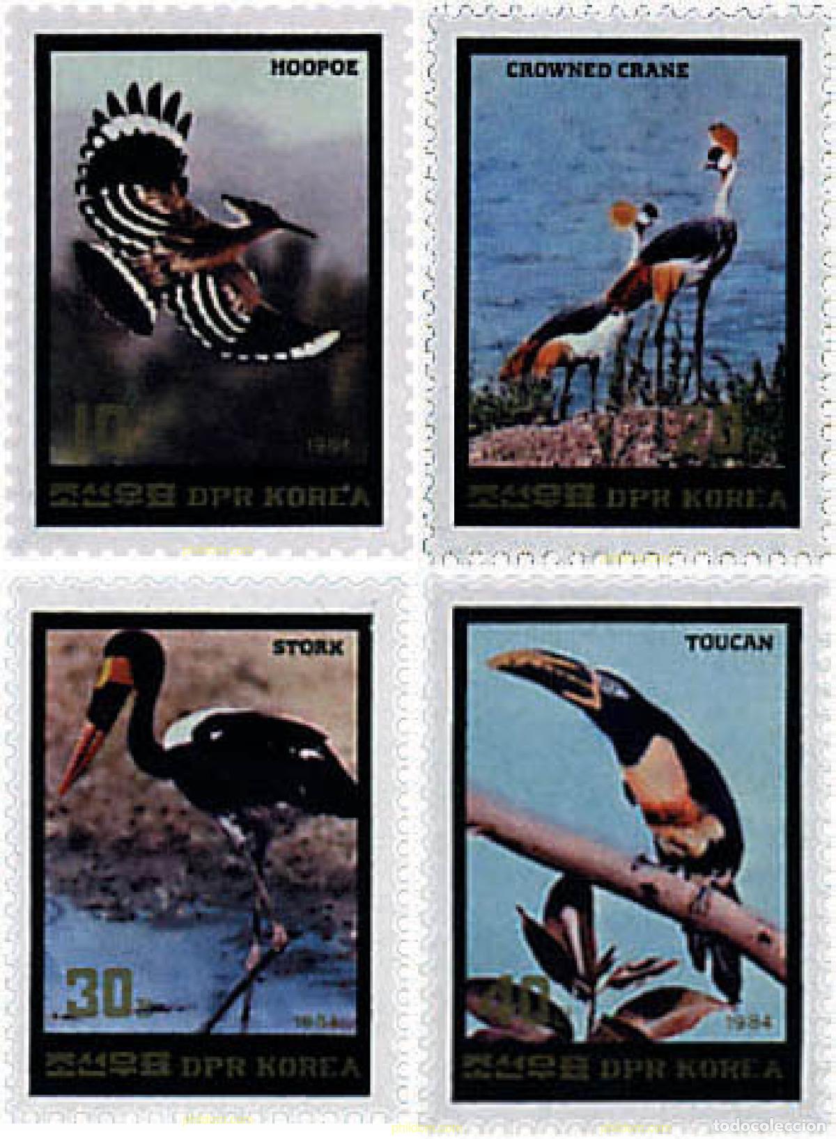 Sellos: 49488 MNH COREA DEL NORTE 1984 AVES