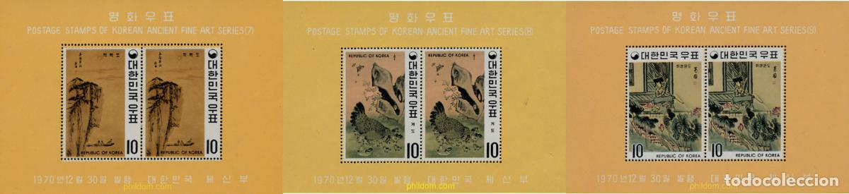 Sellos: 36551 MNH COREA DEL SUR 1970 PINTURAS DE LA DINASTIA YI