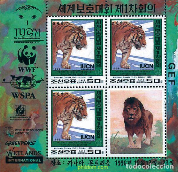 Sellos: 202123 MNH COREA DEL NORTE 1996 1 SESION DEL CONGRESO MUNDIAL SOBRE LA CONSERVACION DE LA NATURALEZ