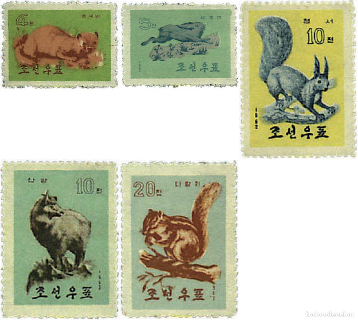 Sellos: 30353 MNH COREA DEL NORTE 1962 MAMIFEROS