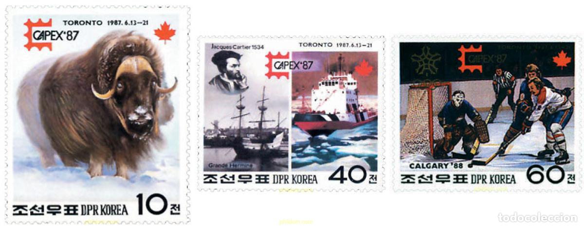 Sellos: 72696 MNH COREA DEL NORTE 1987 CAPEX 87. EXPOSICION FILATELICA INTERNACIONAL