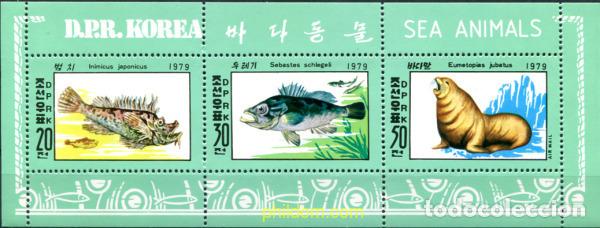Sellos: 148875 MNH COREA DEL NORTE 1979 FAUNA MARINA