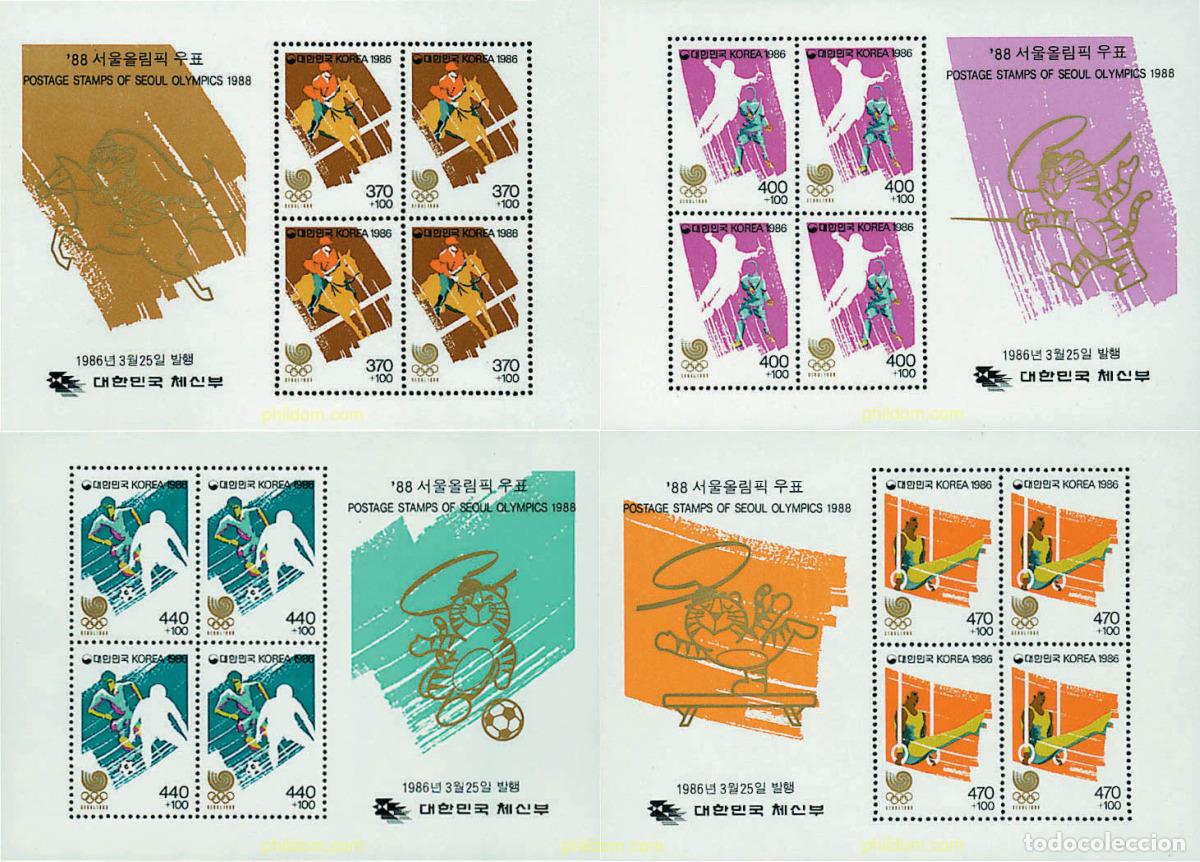 Sellos: 247638 MNH COREA DEL SUR 1986 24 JUEGOS OLIMPICOS VERANO SEUL 1988