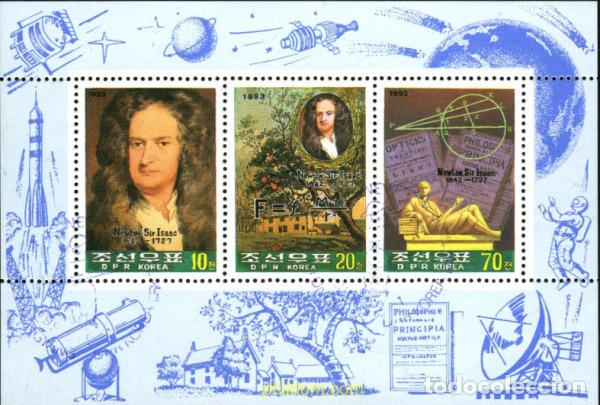 Sellos: 135485 MNH COREA DEL NORTE 1993 350 ANIVERSARIO DEL NACIMIENTO DE ISAAC NEWTON