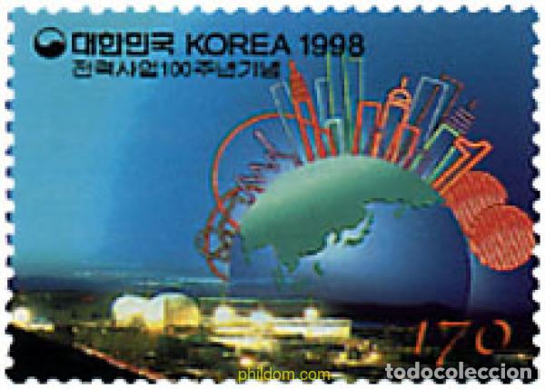 Sellos: 51193 MNH COREA DEL SUR 1998 100 ANIVERSARIO DE LA COMPANIA DE ELECTRICIDAD COREANA