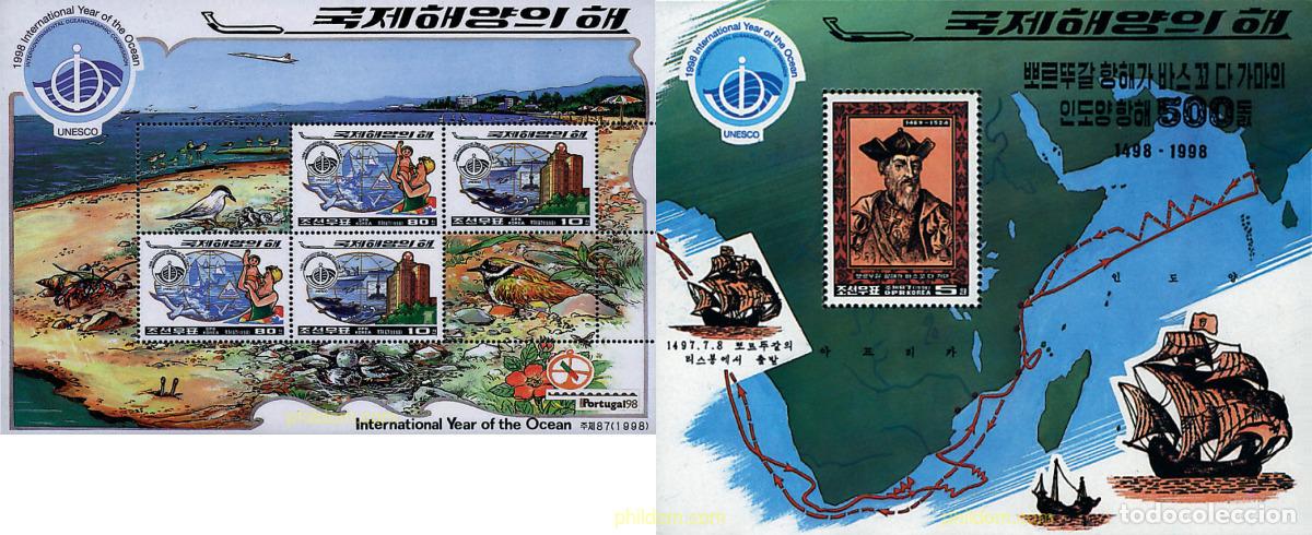 Sellos: 81902 MNH COREA DEL NORTE 1998 A&Ntilde;O INTERNACIONAL DE LOS OCEANOS