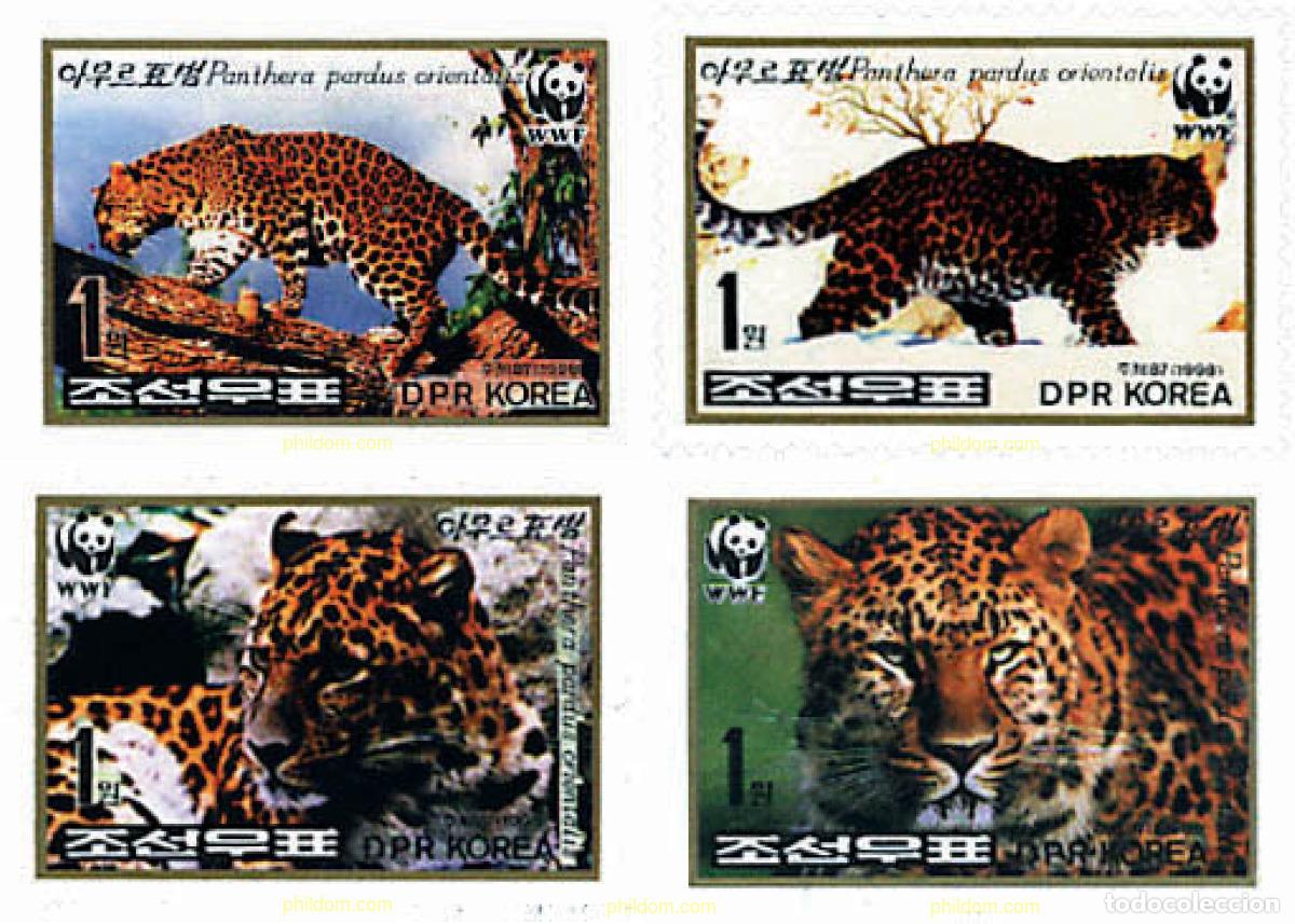 Sellos: 81885 MNH COREA DEL NORTE 1998 LEOPARDO DE AMUR