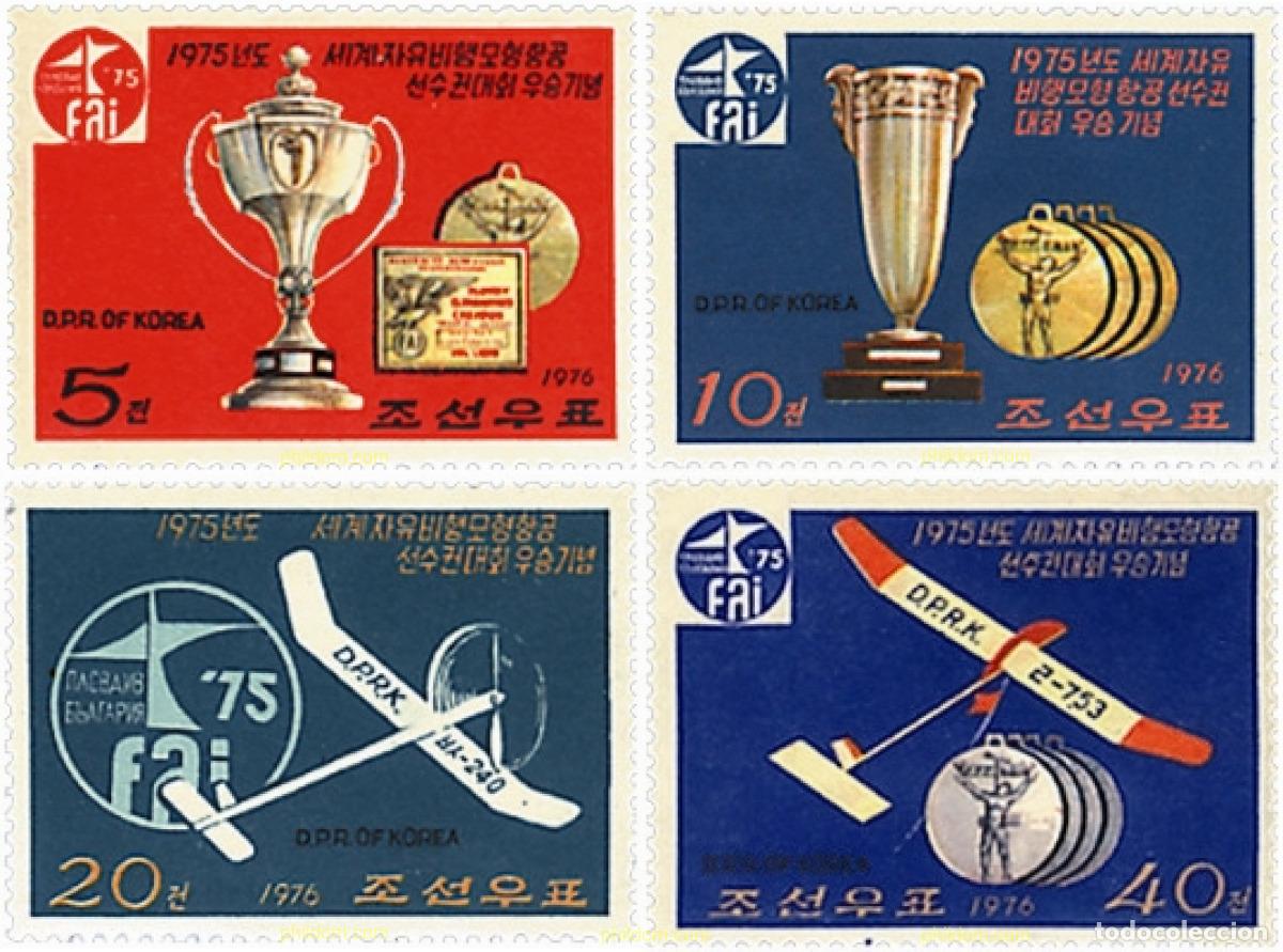 Sellos: 27266 MNH COREA DEL NORTE 1976 CAMPEONATOS DEL MUNDO DE AEROMODELISMO
