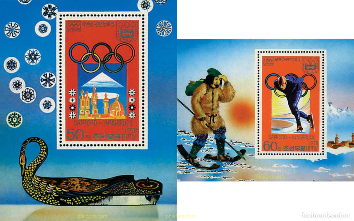 Francobolli: 70743 MNH COREA DEL NORTE 1978 11 JUEGOS OLIMPICOS INVIERNO SAPPORO 1972 - 12 JUEGOS OLIMPICOS INVI