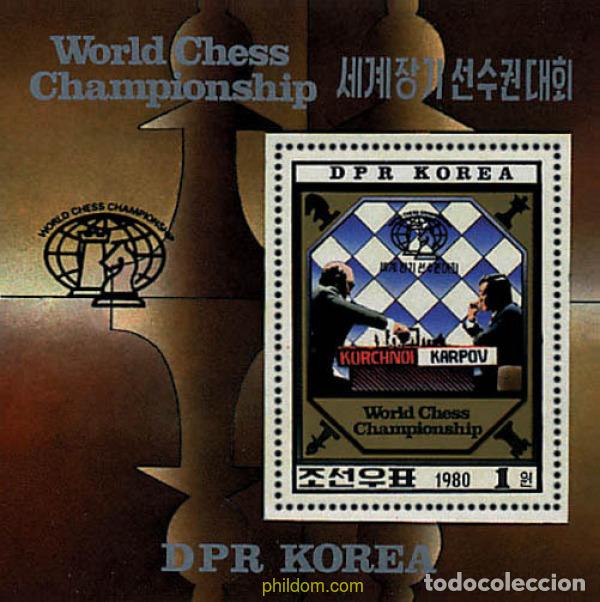Francobolli: 49450 MNH COREA DEL NORTE 1980 CAMPEONATO DEL MUNDO DE AJEDREZ