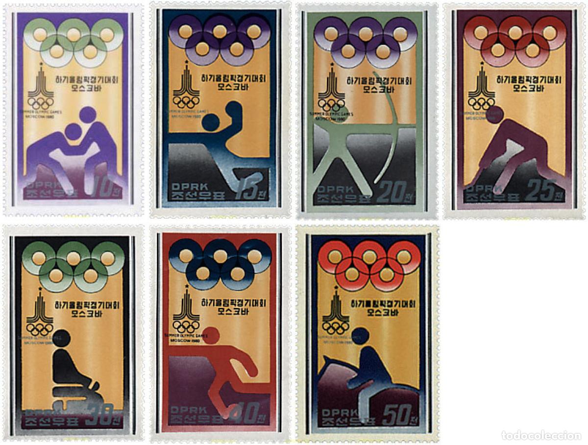 Sellos: 68317 MNH COREA DEL NORTE 1979 22 JUEGOS OLIMPICOS VERANO MOSCU 1980