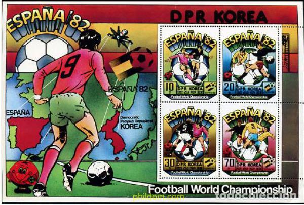 Sellos: 11543 MNH COREA DEL NORTE 1982 COPA DEL MUNDO DE FUTBOL. ESPA&Ntilde;A-82